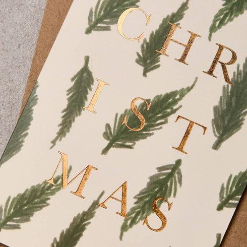 Christmas Fir Tree Greetings Card